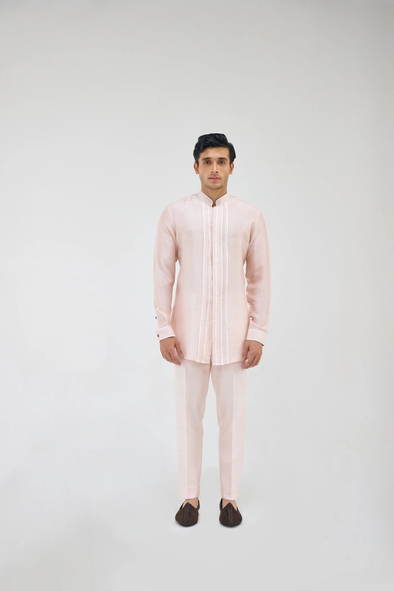 White Piping Kurta