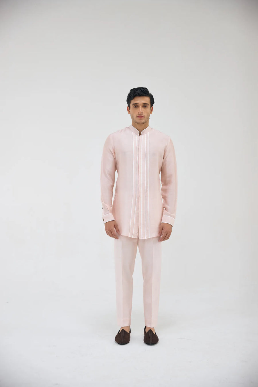 White Piping Kurta